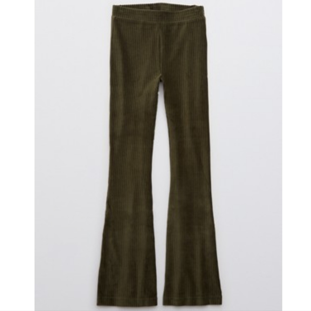 Groove-On Velour High Waisted Flare Pant